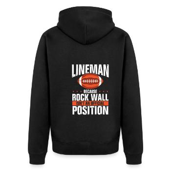 Position de la paroi rocheuse de Lineman - Veste à capuche bio Premium Unisexe - noir - Dos - Nico (187cm)