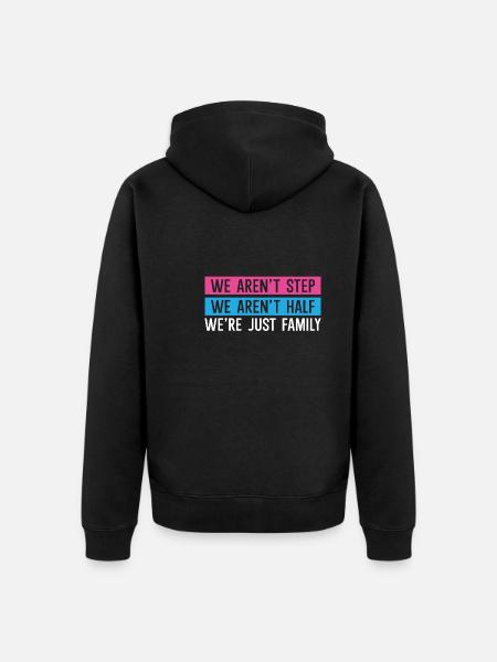 We Are a Family - Unisex Premium Organic Zip Hoodie - black