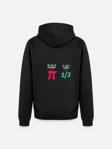 Math Fun Pi - Veste à capuche bio Premium Unisexe - noir