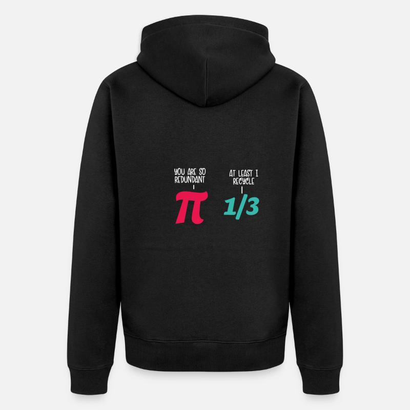 Mathe Spaß Pi - Unisex Premium Bio Zip Hoodie - Schwarz