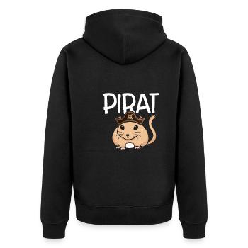 Mignon rat pirate - Veste à capuche bio Premium Unisexe - noir - Dos - Nico (187cm)