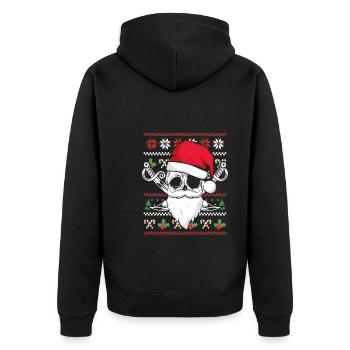 Pirate de Noël avec des épées - Veste à capuche bio Premium Unisexe - noir - Dos - Nico (187cm)