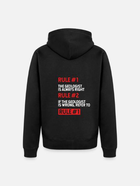Geologist Rules - Unisex Premium Organic Zip Hoodie - black