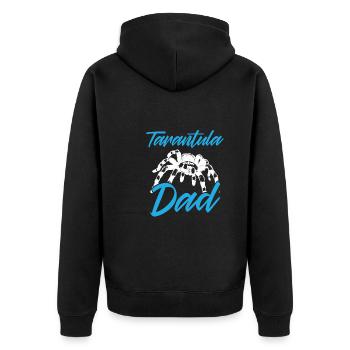 Vogelspinne Papa - Unisex Premium Bio Zip Hoodie - Schwarz - Hinten - Nico (187cm)