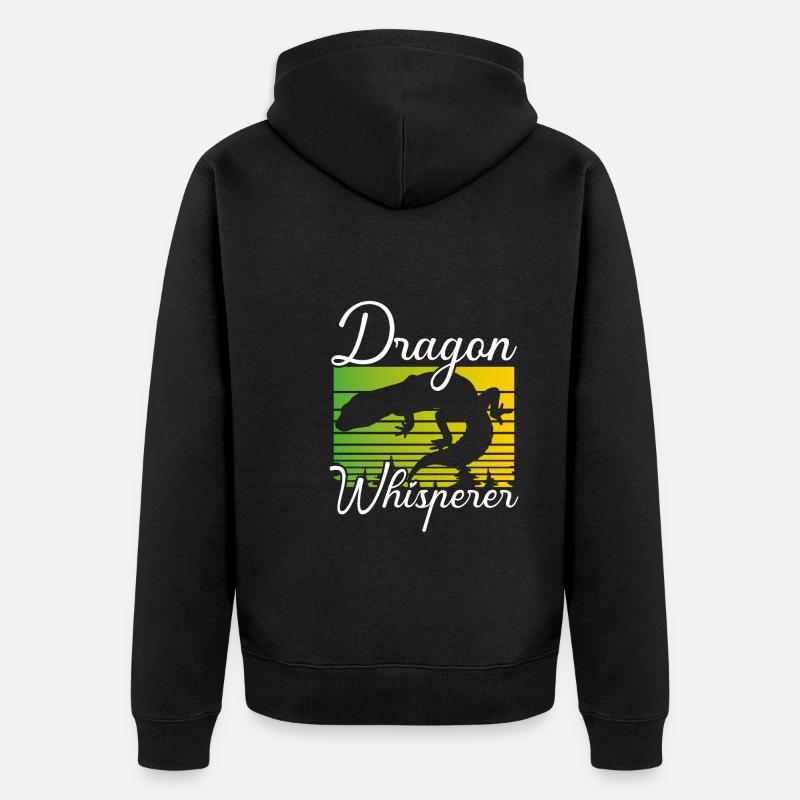 Drachenflüsterer - Unisex Premium Bio Zip Hoodie - Schwarz