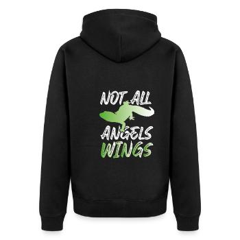Tous les anges n’ont pas d’ailes - Veste à capuche bio Premium Unisexe - noir - Dos - Nico (187cm)