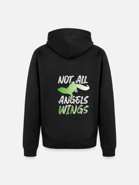 Not all angels have wings - Unisex Premium Organic Zip Hoodie - black