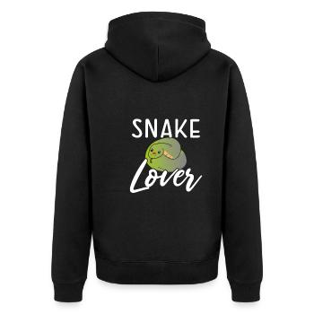 Bel amoureux des serpents - Veste à capuche bio Premium Unisexe - noir - Dos - Nico (187cm)