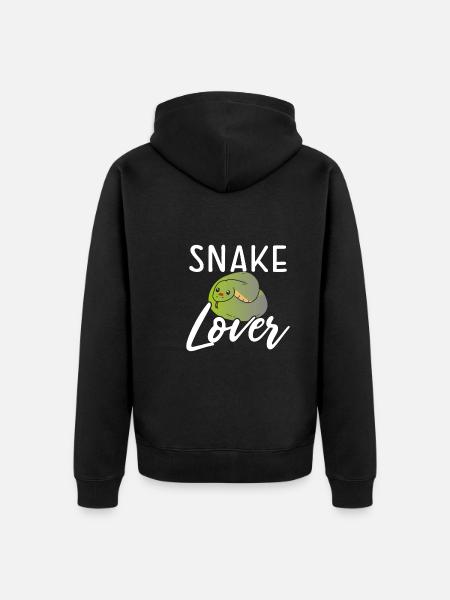 Nice snake lover - Unisex Premium Organic Zip Hoodie - black