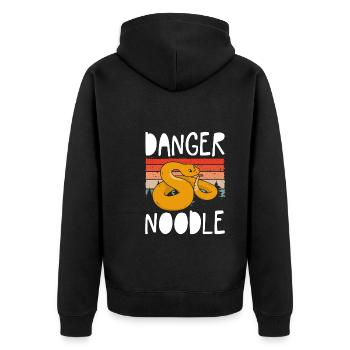 Danger des nouilles serpent - Veste à capuche bio Premium Unisexe - noir - Dos - Nico (187cm)