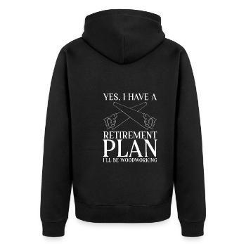 Oui, j’ai un plan de menuiserie - Veste à capuche bio Premium Unisexe - noir - Dos - Nico (187cm)