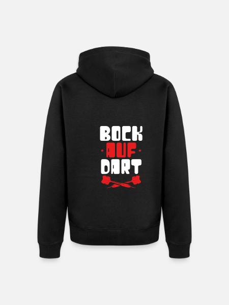 Bock auf Dart - Unisex Premium Bio Zip Hoodie - Schwarz