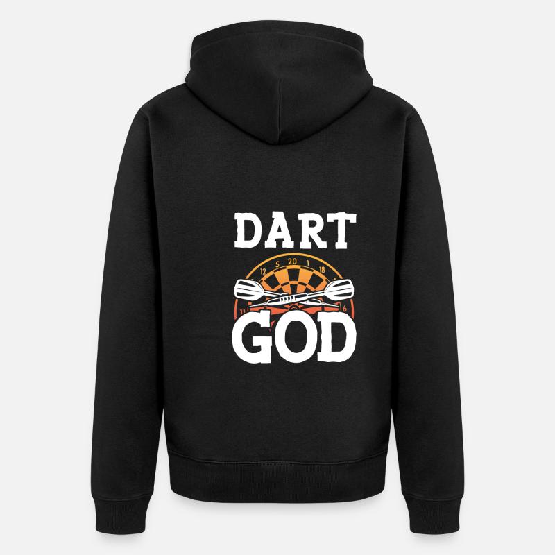 Dartgott Dartscheibe - Veste à capuche bio Premium Unisexe - noir