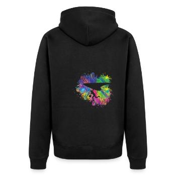Summer paraglider Colorful - Unisex Premium Organic Zip Hoodie - black - Back - Nico (187cm)