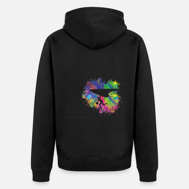Sommer Gleitschirm - Unisex Premium Bio Zip Hoodie - Schwarz
