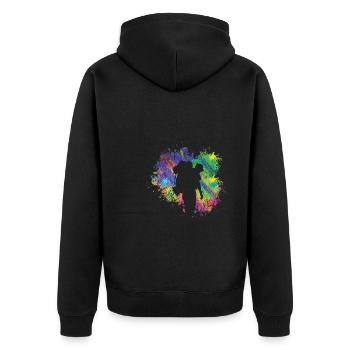 Randonnée en été - Veste à capuche bio Premium Unisexe - noir - Dos - Nico (187cm)
