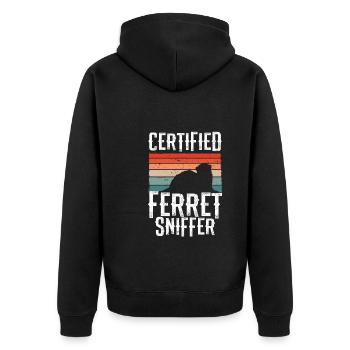 Renifleur de furet certifié - Veste à capuche bio Premium Unisexe - noir - Dos - Nico (187cm)