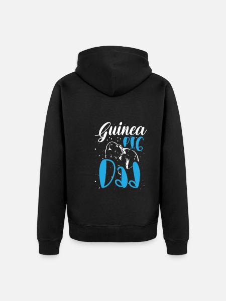 Papa Cochon d’Inde - Veste à capuche bio Premium Unisexe - noir