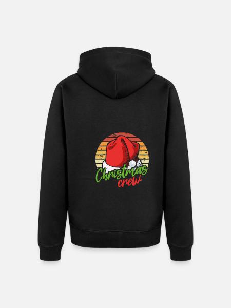 Christmas Team retro - Unisex Premium Organic Zip Hoodie - black