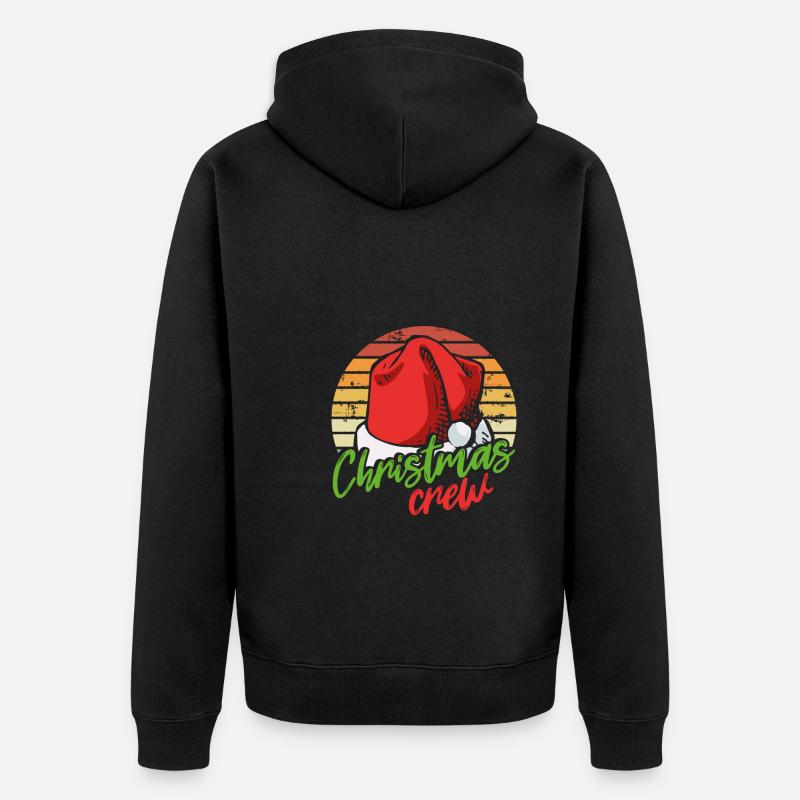 Équipe de Noël rétro - Veste à capuche bio Premium Unisexe - noir