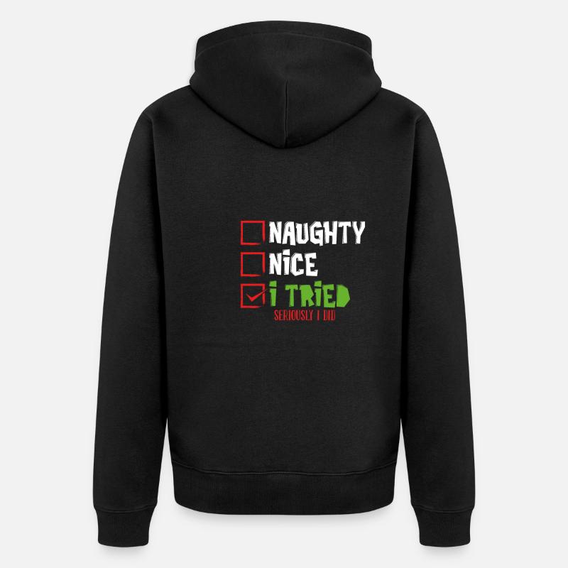 J’ai vraiment essayé - Veste à capuche bio Premium Unisexe - noir