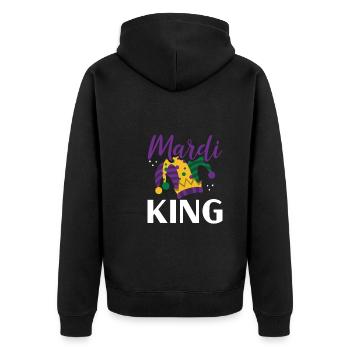 Carnival King - Unisex Premium Organic Zip Hoodie - black - Back - Nico (187cm)