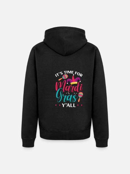 It's time for Carnival - Unisex Premium Organic Zip Hoodie - black
