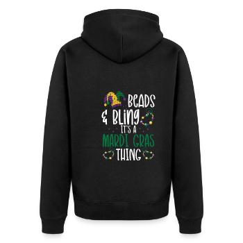 It's a carnival thing - Unisex Premium Organic Zip Hoodie - black - Back - Nico (187cm)