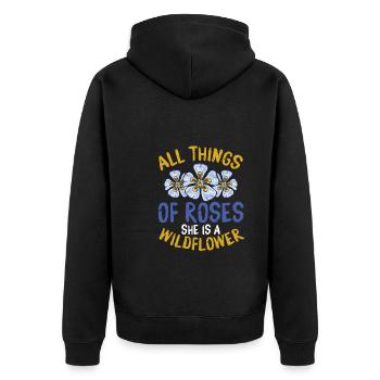 Toutes les choses de Roses - Veste à capuche bio Premium Unisexe - noir - Dos - Nico (187cm)