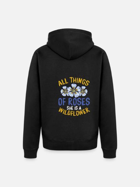 All Things From Roses - Unisex Premium Organic Zip Hoodie - black
