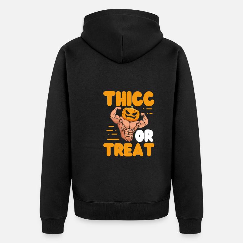 Halloween thicc - Veste à capuche bio Premium Unisexe - noir