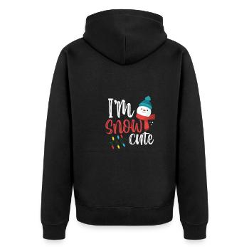 Je suis doux comme neige - Veste à capuche bio Premium Unisexe - noir - Dos - Nico (187cm)