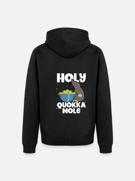 Heilige Quokka Mol - Uniseks Premium bio ziphoodie - zwart