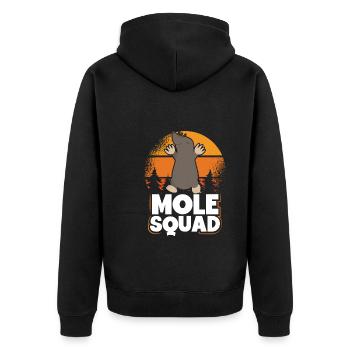 Vintage sun of the mole squad - Unisex Premium Organic Zip Hoodie - black - Back - Nico (187cm)
