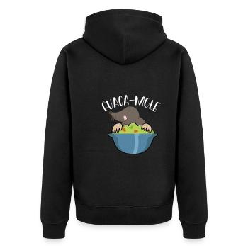 Bowl of guaca mole - Unisex Premium Organic Zip Hoodie - black - Back - Nico (187cm)
