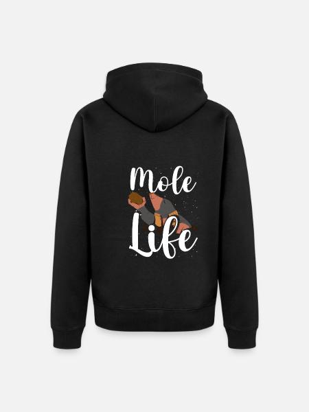 Mole life - Unisex Premium Organic Zip Hoodie - black
