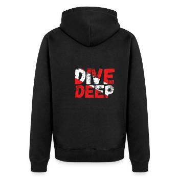 Plongez en profondeur Un plongeur - Veste à capuche bio Premium Unisexe - noir - Dos - Nico (187cm)