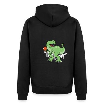 Dinosaures du tennis de table - Veste à capuche bio Premium Unisexe - noir - Dos - Nico (187cm)