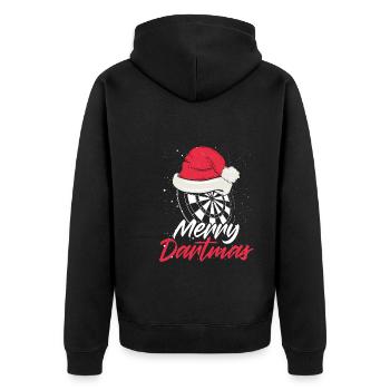 Joyeuses soirées fléchettes - Veste à capuche bio Premium Unisexe - noir - Dos - Nico (187cm)