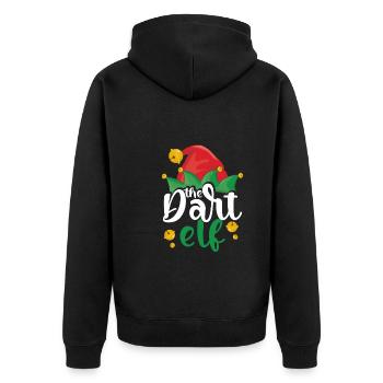 L’Elfe fléchette - Veste à capuche bio Premium Unisexe - noir - Dos - Nico (187cm)