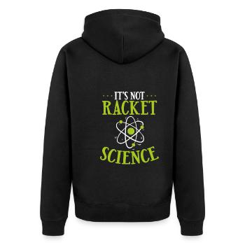 Ce n’est pas une science de voyous - Veste à capuche bio Premium Unisexe - noir - Dos - Nico (187cm)