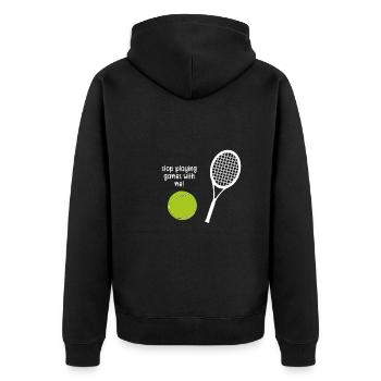 Drôle de balle de tennis - Veste à capuche bio Premium Unisexe - noir - Dos - Nico (187cm)