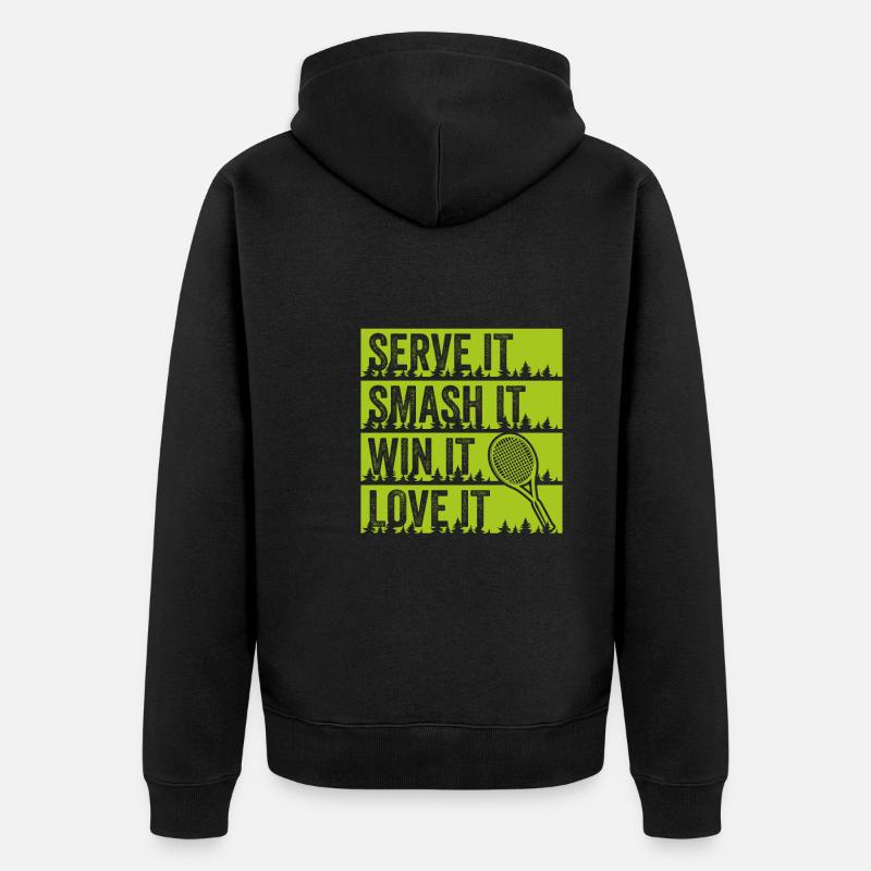 Servir Smash Win et Love - Veste à capuche bio Premium Unisexe - noir