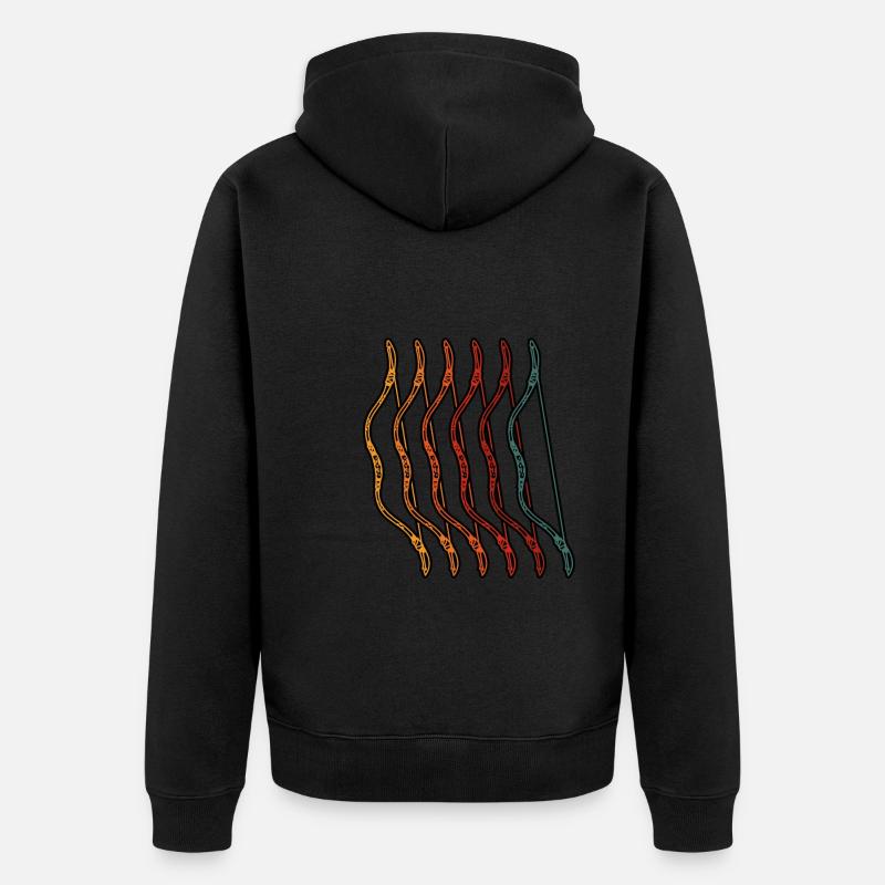 Rectification dans un style rétro - Veste à capuche bio Premium Unisexe - noir