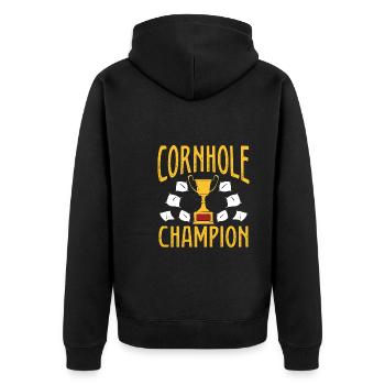 Champion de Cornhole - Veste à capuche bio Premium Unisexe - noir - Dos - Nico (187cm)