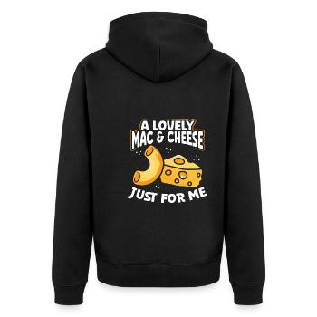 Un beau macaroni au fromage - Veste à capuche bio Premium Unisexe - noir - Dos - Nico (187cm)