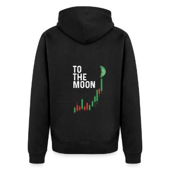 Vers la lune avec la bougie verte - Veste à capuche bio Premium Unisexe - noir - Dos - Nico (187cm)