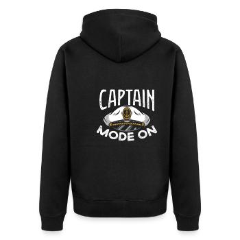 Mode Capitaine activé - Veste à capuche bio Premium Unisexe - noir - Dos - Nico (187cm)