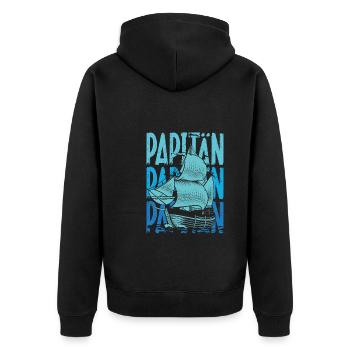 Capitaine Papitän - Veste à capuche bio Premium Unisexe - noir - Dos - Nico (187cm)