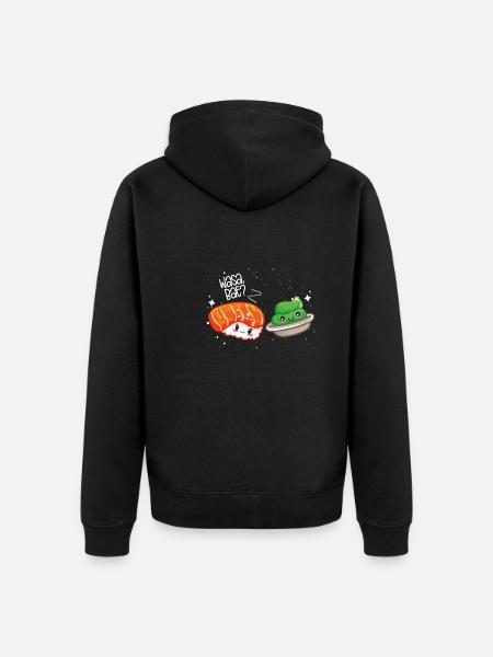 Nigiri Sushi et wasabi - Veste à capuche bio Premium Unisexe - noir
